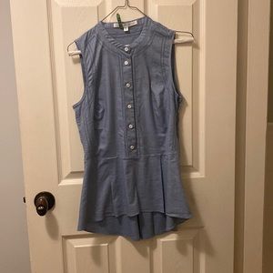 Veronica Beard Cotton Blouse Sleeveless Size 8 EUC